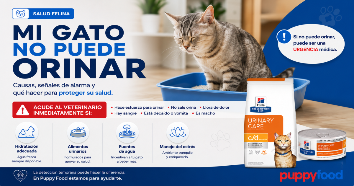 Mi gato no puede orinar