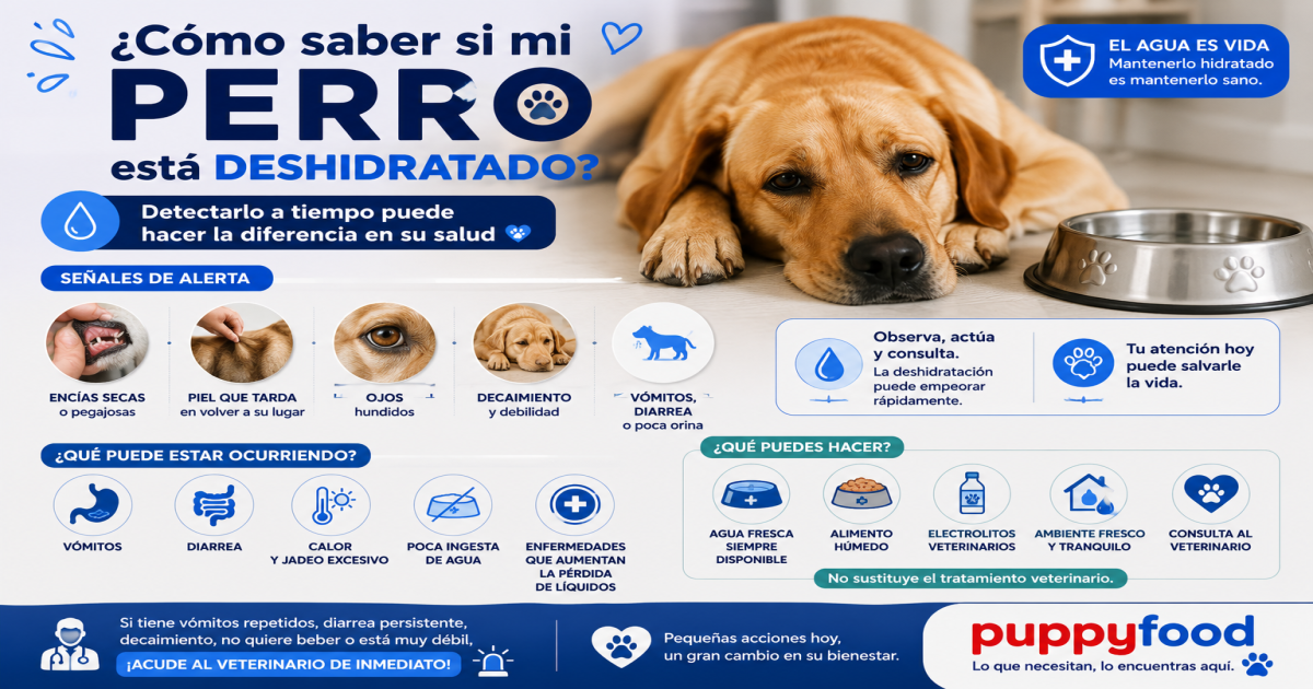 ¿Como saber si mi perro esta deshidratado?